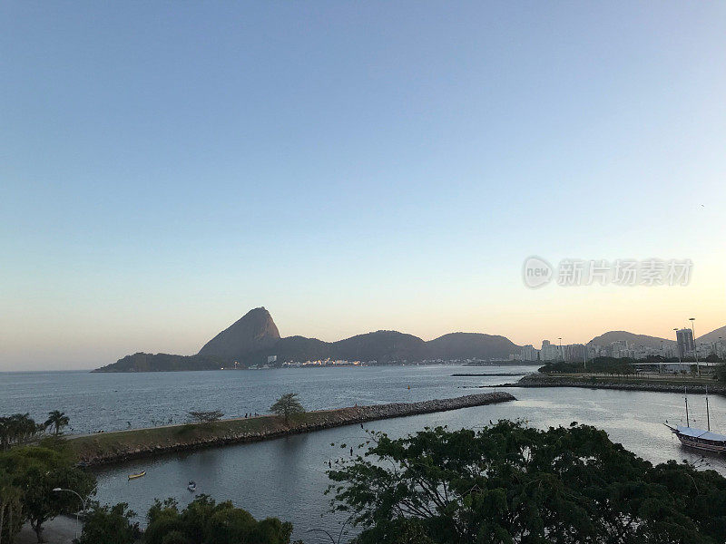 里约热内卢de Janeiro Skyline和sugar Loaf